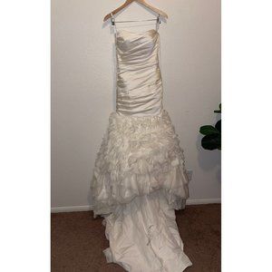 Essence of Australia Wedding Dress Bridal Ruffle Mermaid Dress bodice beaded bel